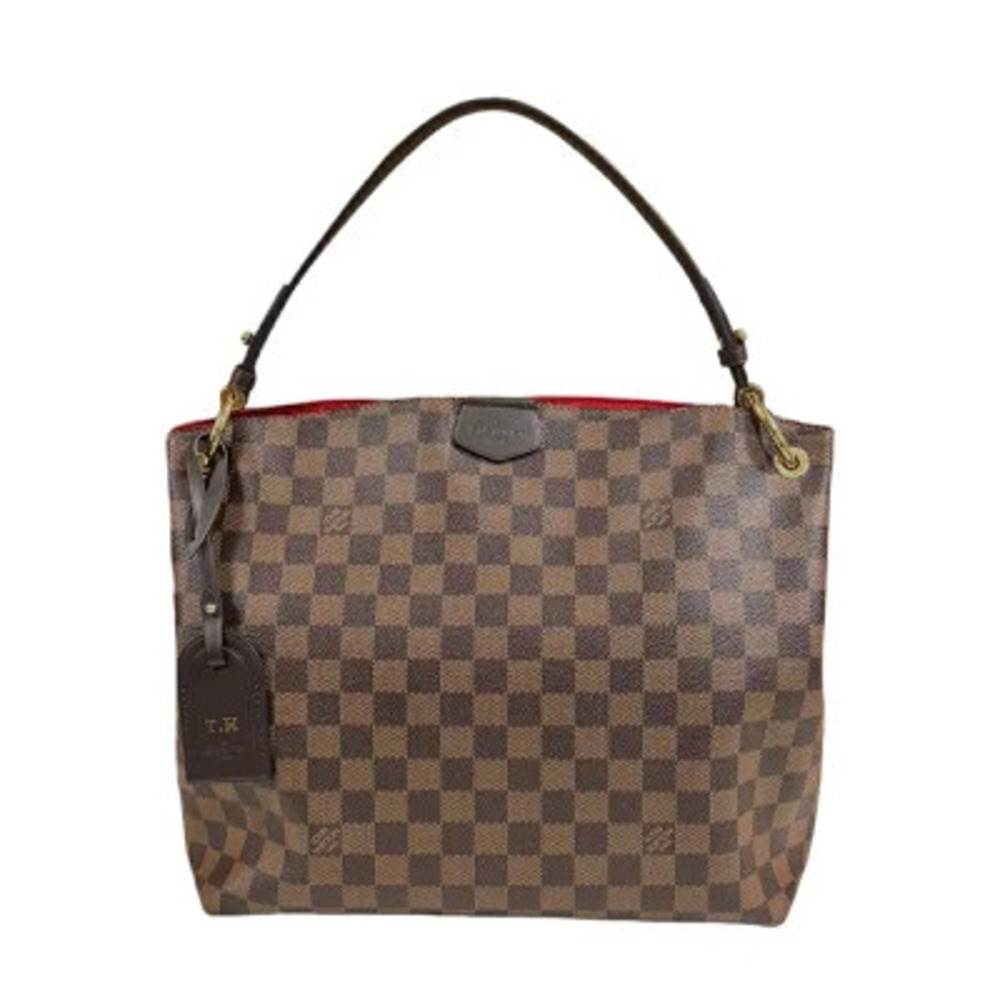Louis Vuitton Graceful Damier Shoulder Bag Canvas Brown